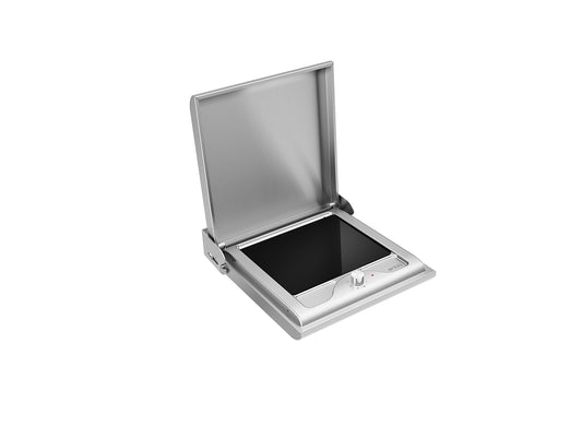 Antiq Gusto Elektrikli Cam Barbekü - Tekli - Düz Cam - Silver Inox(45 cm)