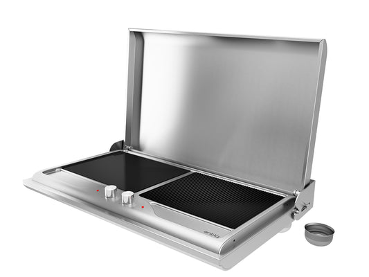 Antiq Savor Elektrikli Cam Barbekü - Çiftli - Düz+Grill Cam (76,5 cm)