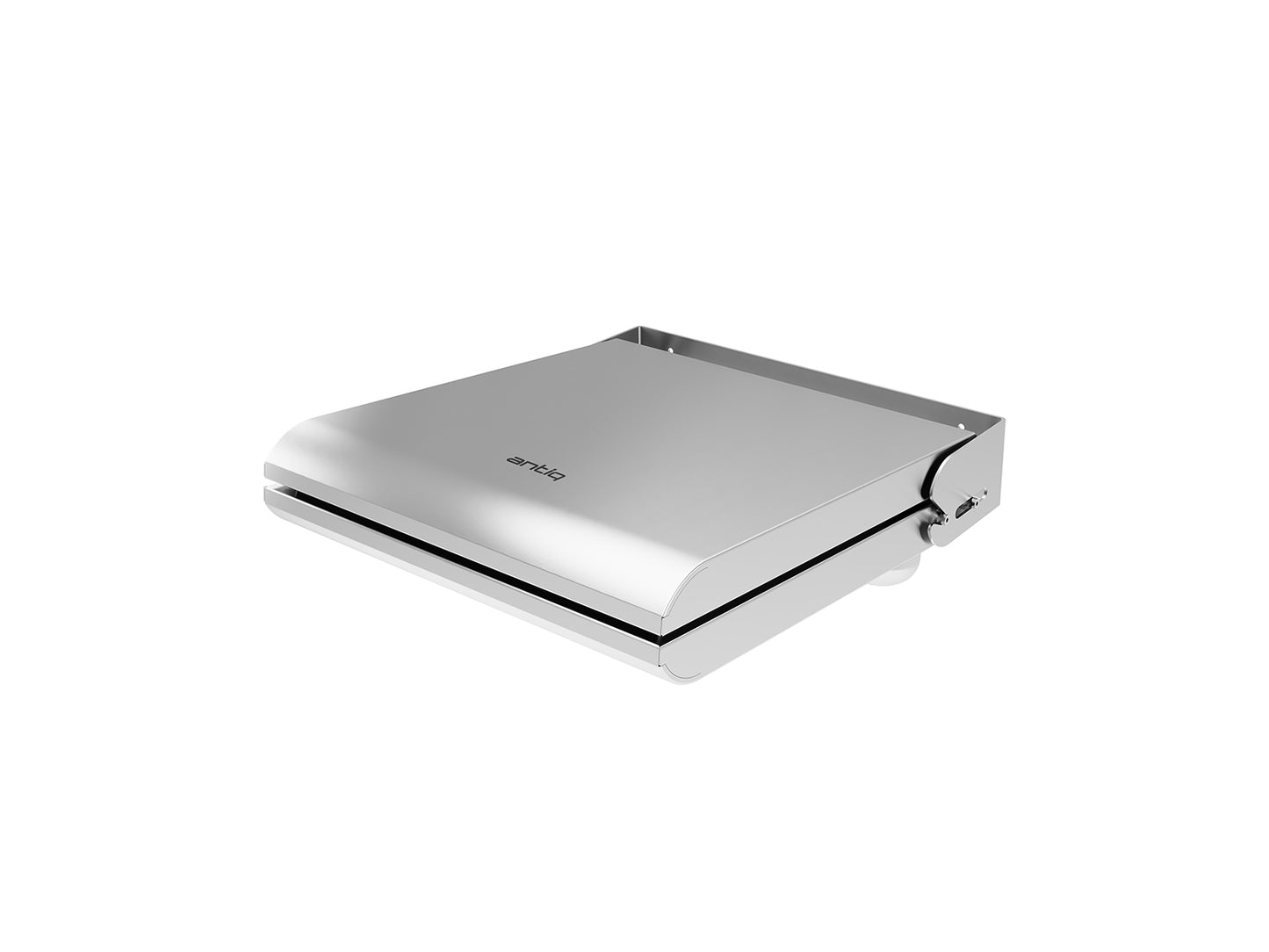 Antiq Gusto Elektrikli Cam Barbekü - Tekli - Grill Cam - Silver Inox(45 cm)