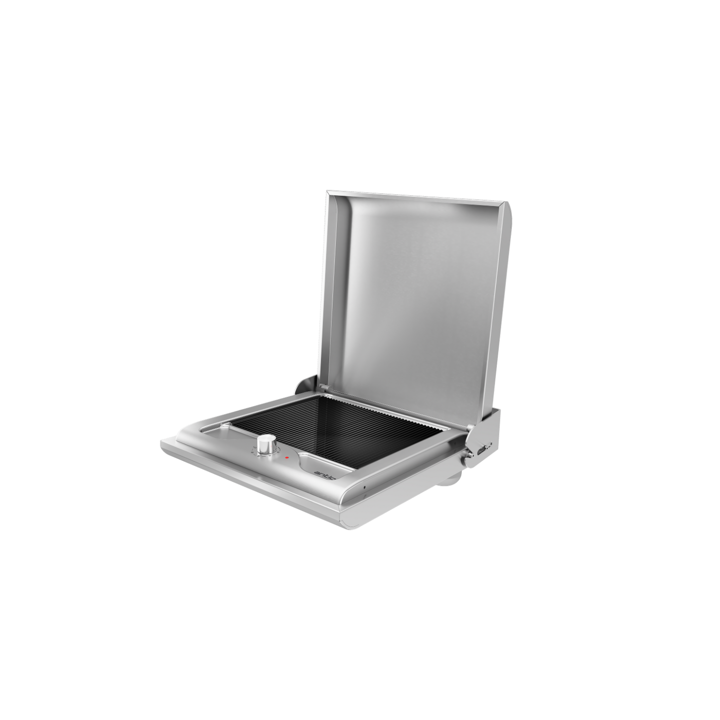 Antiq Gusto Elektrikli Cam Barbekü - Tekli - Grill Cam - Silver Inox(45 cm)
