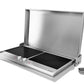Antiq Savor Elektrikli Cam Barbekü - Çiftli - Düz+Düz Cam - Sliver Inox (76,5 cm)