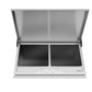 Antiq Savor Elektrikli Cam Barbekü - Çiftli - Düz+Düz Cam - Sliver Inox (76,5 cm)
