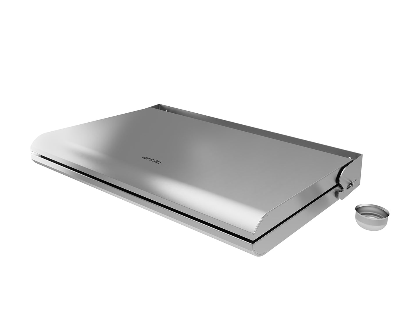 Antiq Savor Elektrikli Cam Barbekü - Çiftli - Düz+Düz Cam - Sliver Inox (76,5 cm)