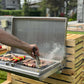 Antiq Savor Elektrikli Cam Barbekü - Çiftli - Düz+Düz Cam - Sliver Inox (76,5 cm)