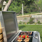 Antiq Savor Elektrikli Cam Barbekü - Çiftli - Düz+Düz Cam - Sliver Inox (76,5 cm)